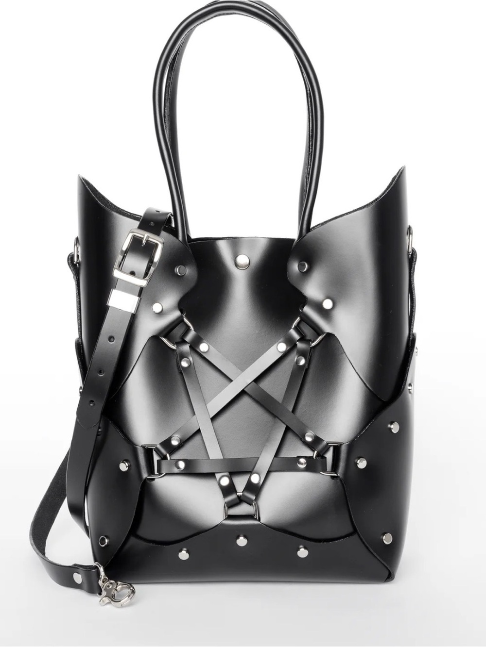Zana Bayne Leather Pentagram Handbag